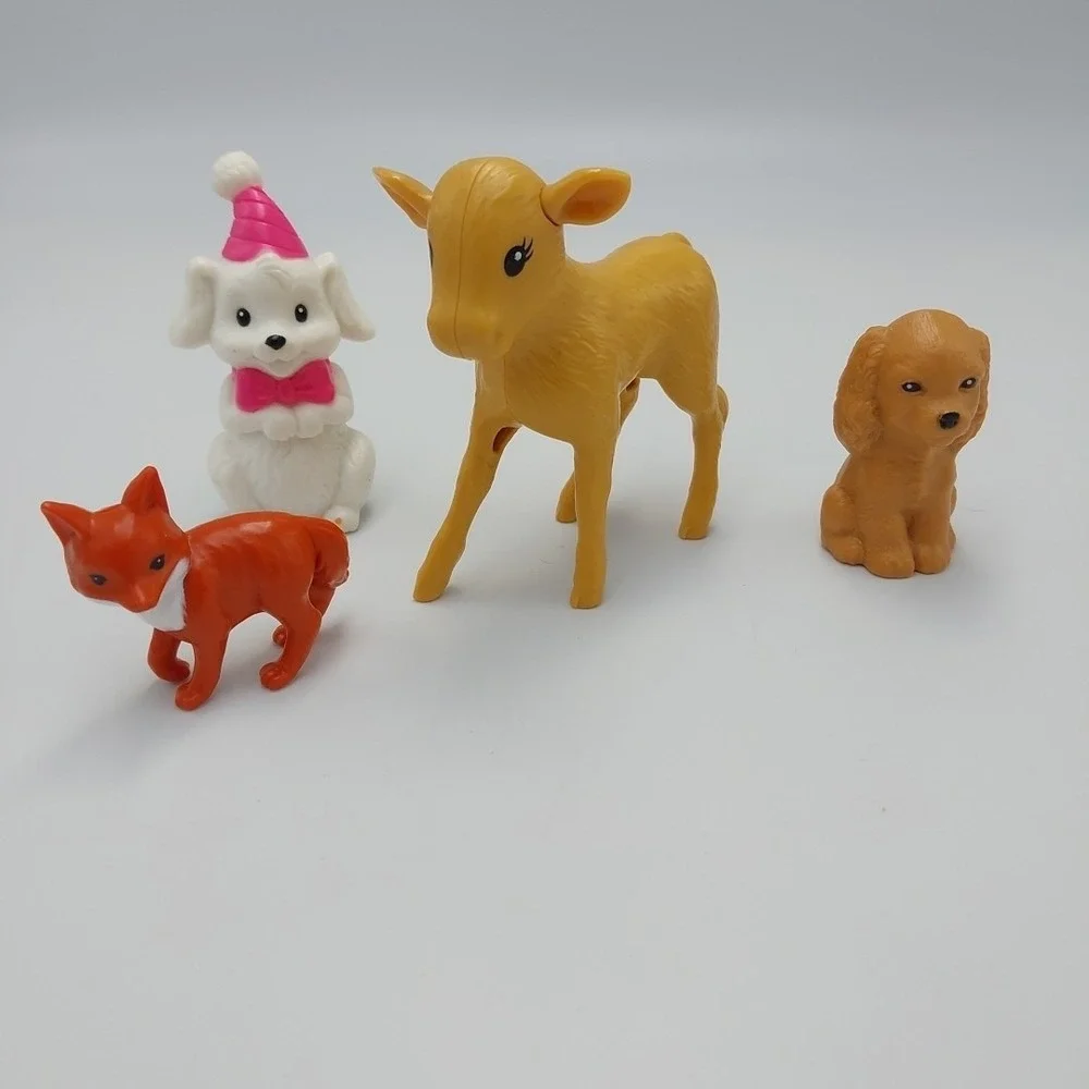Barbie‎ Pet Lot Of 4 Animals Dogs Fox Cow